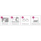 4in1 Microfaser-Mousepad GripCleaner, Eckig, 20 x 23 cm 4in1 Microfaser-Mousepad GripCleaner, Eckig, 20 x 23 cm