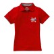 Hacker Poloshirt für Damen, rot,grau, M Hacker Poloshirt für Damen, rot,grau, M
