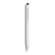 Schlanker Aluminiumkugelschreiber mit Stylus, weiß Schlanker Aluminiumkugelschreiber mit Stylus, weiß